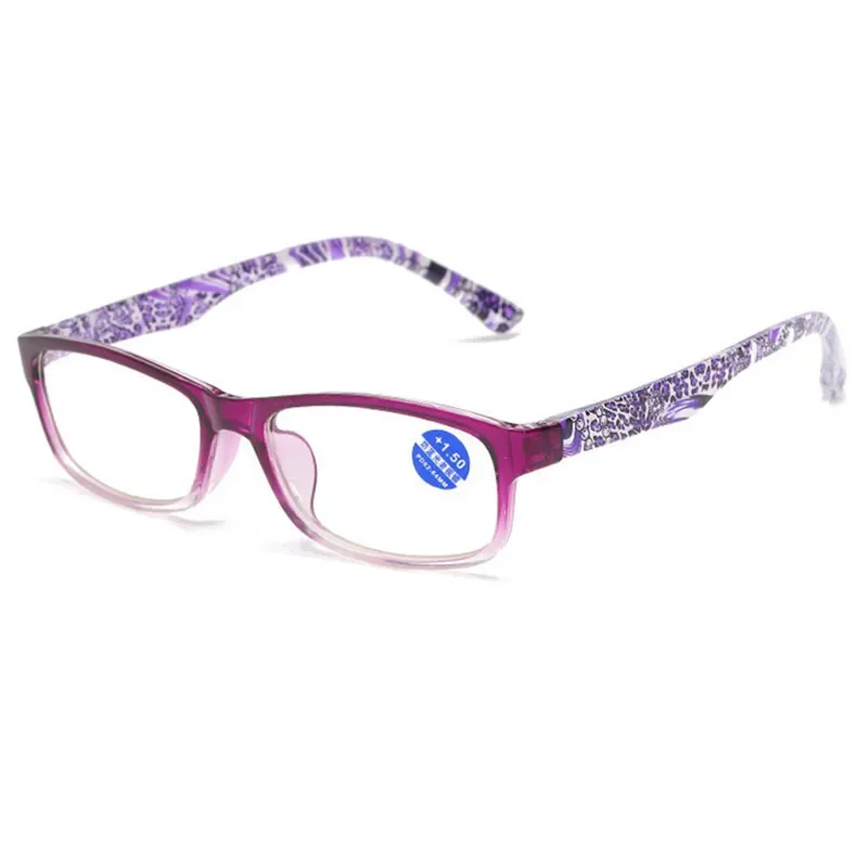 FOENIXSONG Reading Glasses Women Anti Blue Ray Lenses +1.00 +2.00 +3.00 +4.00 Red Purple Retro Plus Prescription Eyewear SK898