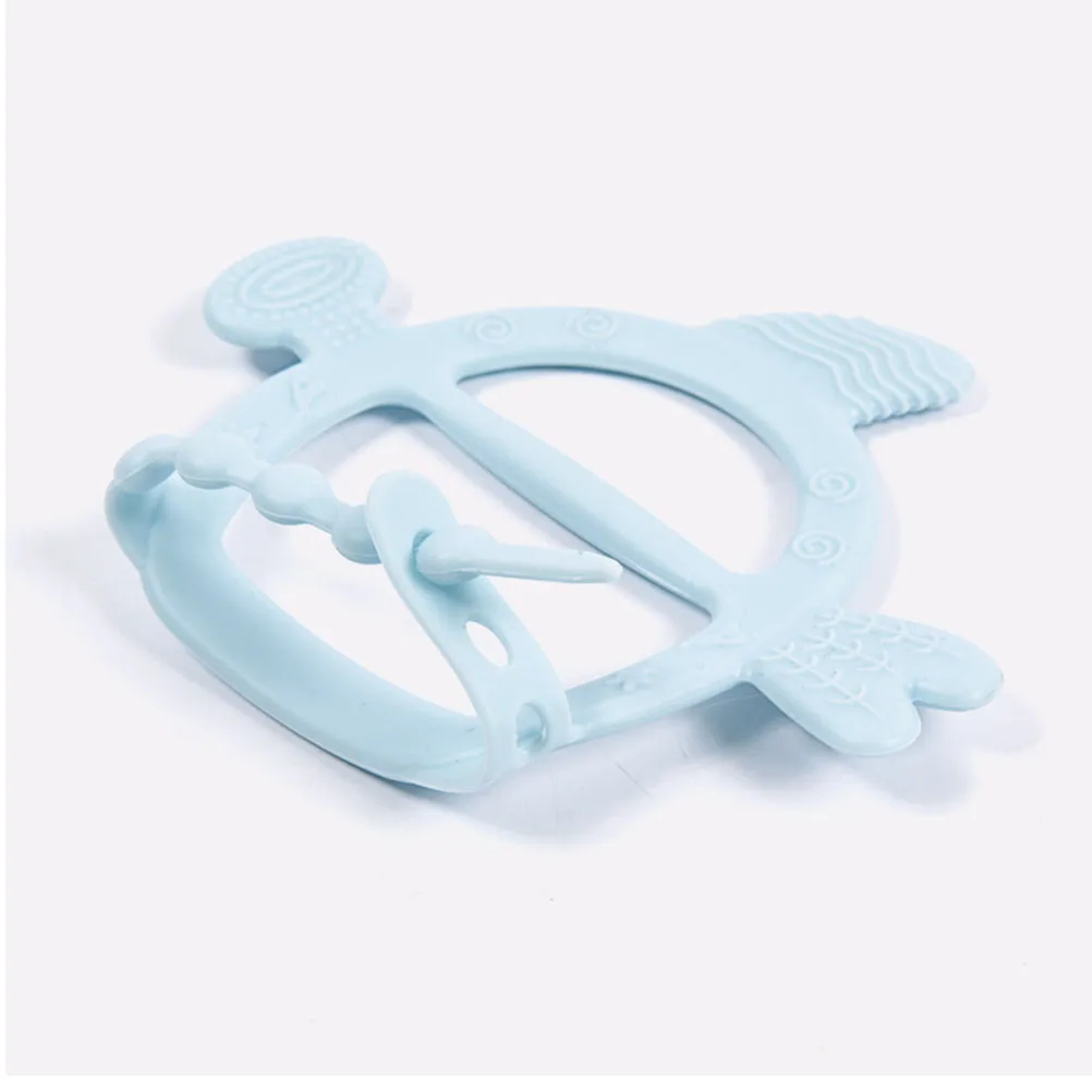

2pcs Cartoon Whale Molar Silicone Teether Safe Teething For Newborn Toddler Teeth Gum Relief Playthings Sky-Blue