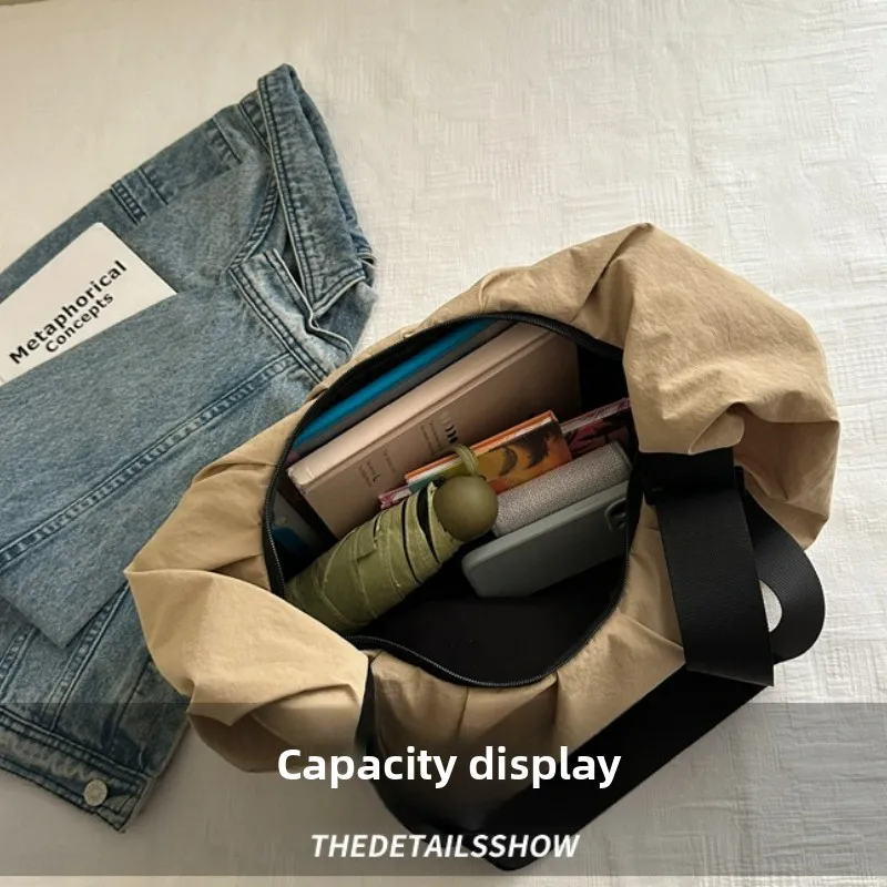 حقائب كروس ذات سعة كبيرة للنساء والرجال، حقائب كتف كاجوال عصرية، حقائب هوبو كاجوال ومتعددة الاستخدامات للتنقل اليومي #5