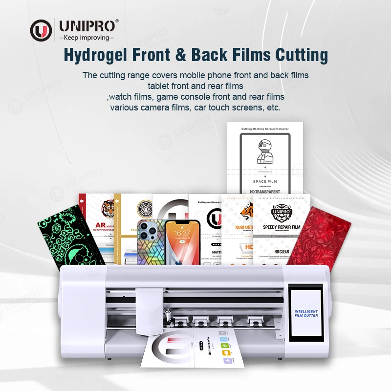 UNIPRO Unlock Film Cutting Machine Flexible Hydrogel Film Cutter Unlimited Cuts Support 12.9 17 Inch Screen Protect Film Cut