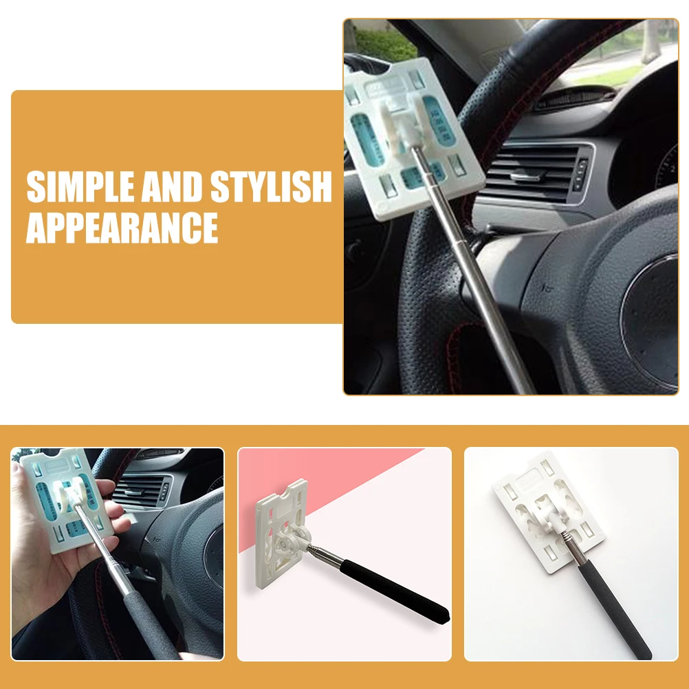 

2PCS Parking Pole Rod Holder Resistant Telescopic Card Toll Stick Bracket for Car Travel Garage Payment Sign Holder