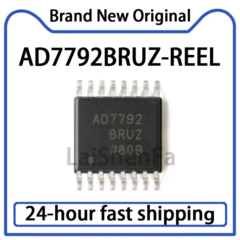 1PCS AD7792BRUZ-REEL SMT TSSOP-16 16 Bit Analog-to-digital Converter ADC Original in Stock