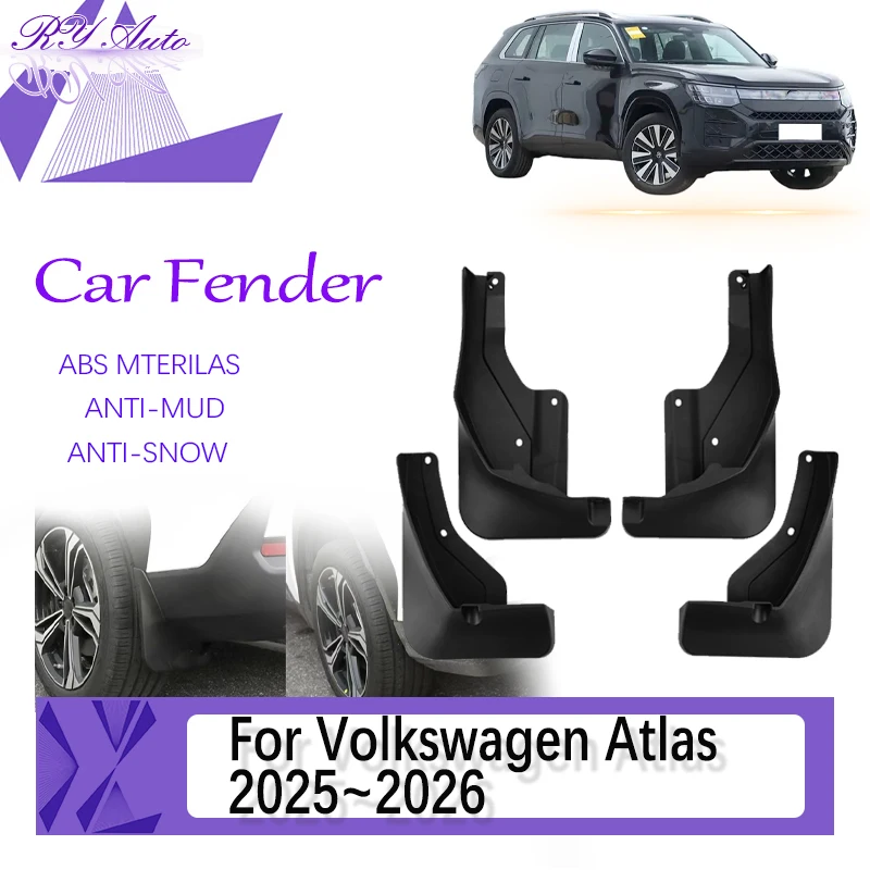 

Car Mud Fenders For Volkswagen Atlas MK2 VW Teramont Pro 2025 2026 2027 Antifreeze Mudguard Door Guard Mudflaps Auto Accessories