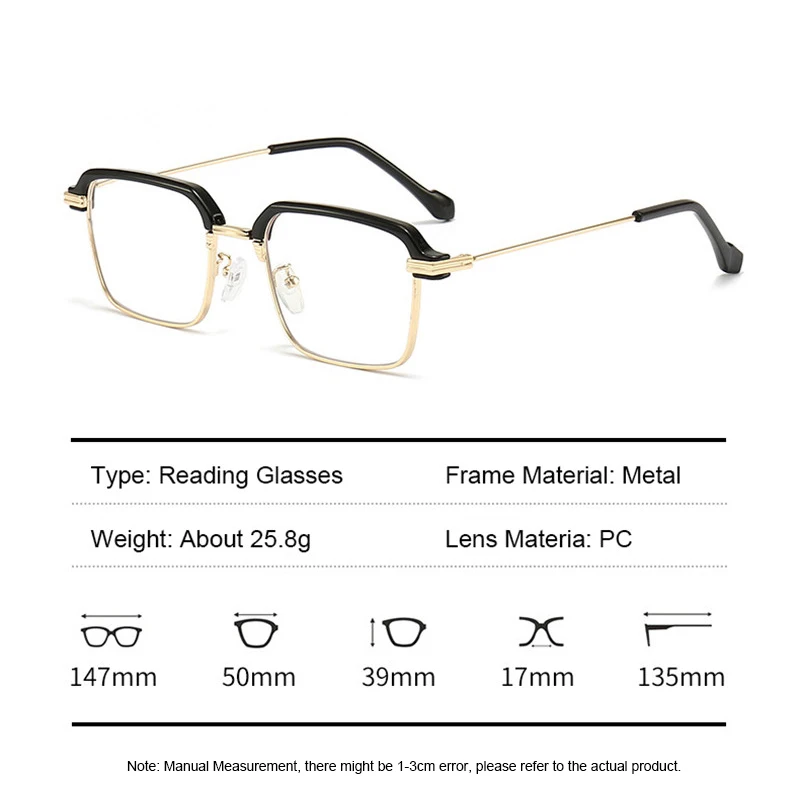 الرجال الكلاسيكية طول النظر الشيخوخي القراءة نظارات شمسية إطار مكافحة الضوء الأزرق مد البصر إطارات نظارات شمسية مع 0 + 1.0 + 1.5 + 2.0 + 2.5 + 3