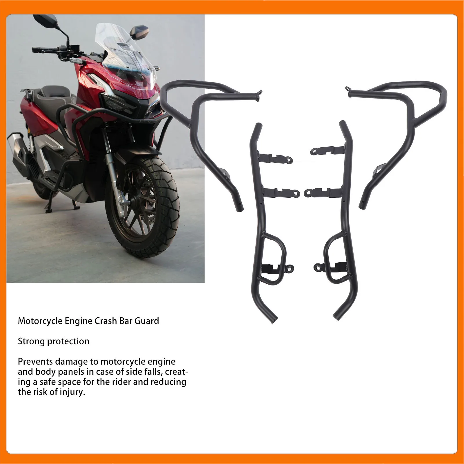 

Motorcycle Engine Crash Bar Guard Motorcycle Highway Side Frame Falling Protector High Adaptability for ADV160 2021 To 2024
