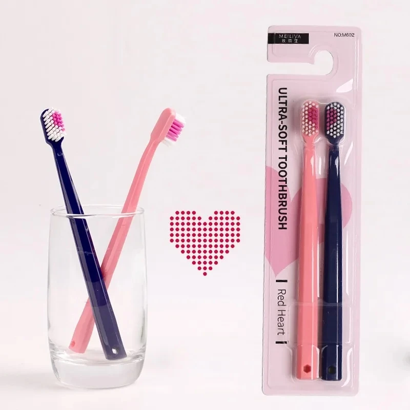 1Pair Couple Toothbrush Heart Brush Teeth Romantic Crystal Box Soft Toothbrush Nano Adults Toothbrush New Couple's Wedding Gift