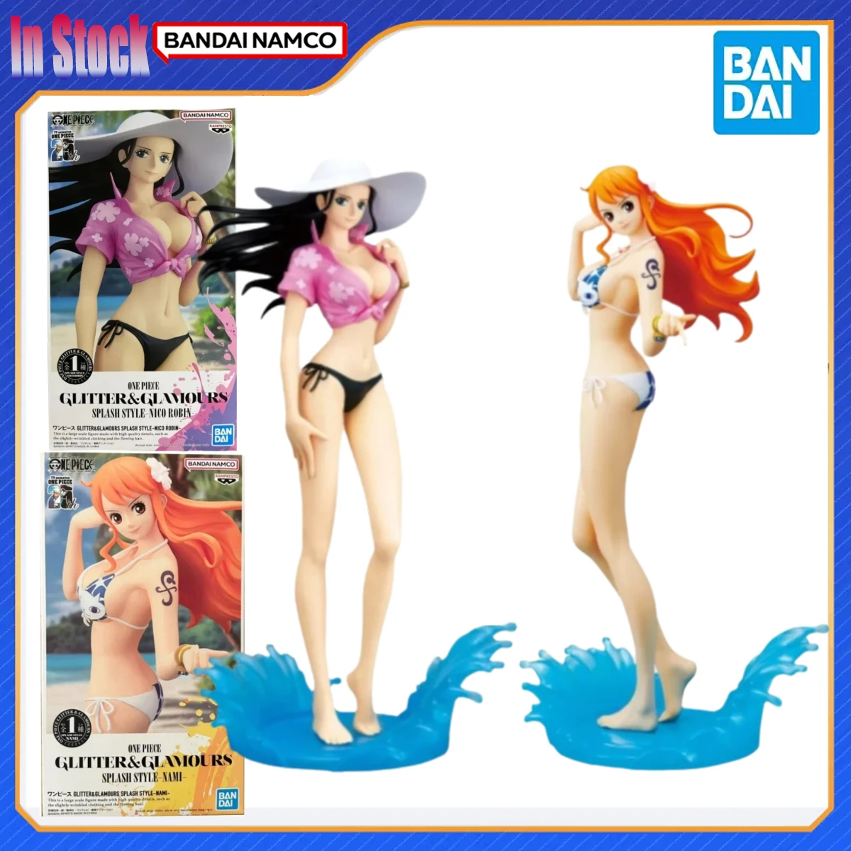 

Оригинальная фигурка Bandai Anime BANPRESTO ONEPIECE GLITTER & GLAMOURS 23 см NICO ROBIN & NAMI, наборы моделей, подарок для детей