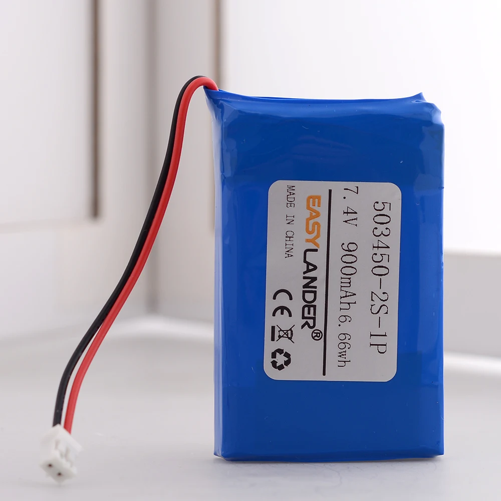 503450-2S 103450 7.4V 900mAh Rechargeable Lithium Li-ion Polymer Battery FOR DVR GPS PDA Bluetooth Speaker Smart Wearables