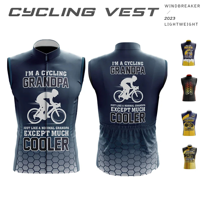 NEW Men Bicycle Sleeveless Cycling Vest Mesh Ciclismo Bike Bicycle Undershirt Jersey Windproof Cycling Clothing Motorcycle Vest