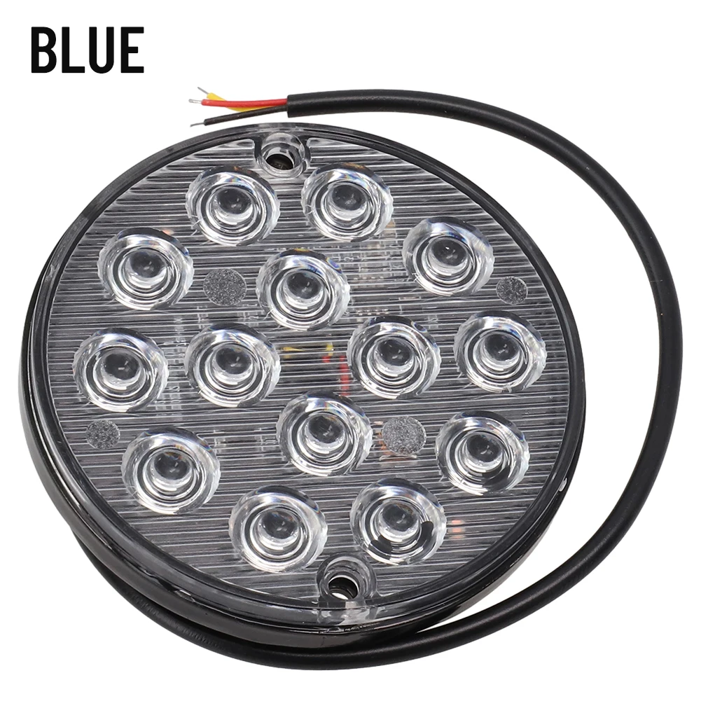 Car Light Round LED Tail Light Univiersal Parts Car DC 12v-24v 1 Piece 50000 Hours ABS Material Round Light Noen Brand New