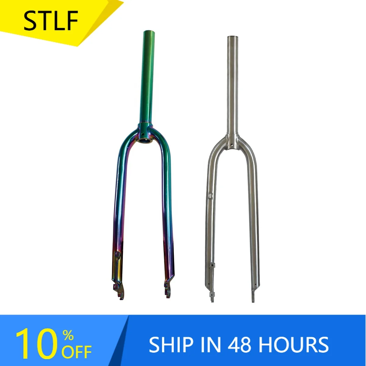 STLF MTB Bicycle Front Fork Mountain Bike Fork Titanium Light Front Fork