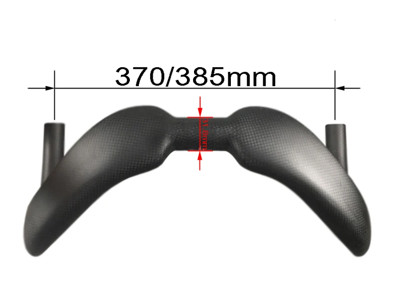Matt/Glänzendes Finish 3K Lenker Track Sprinter Carbon Dropbar 31,8mm 370mm/385mm Hectic Races Lenker – Detail 5