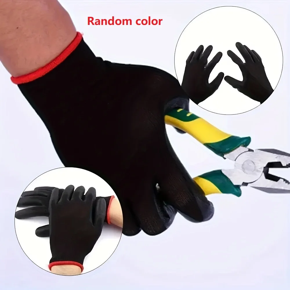 1 Pair Random color Durable Safety Gloves - Anti-Slip, Wear-Resistant, ESD Protection for Gardening & Woodworking