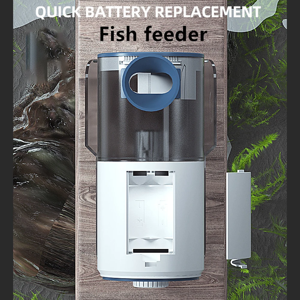 200ml Automatic Fish Feeder Large Capacity Intelligent Dual Mode Timing Food Dispenser For Aquarium Fish Tank