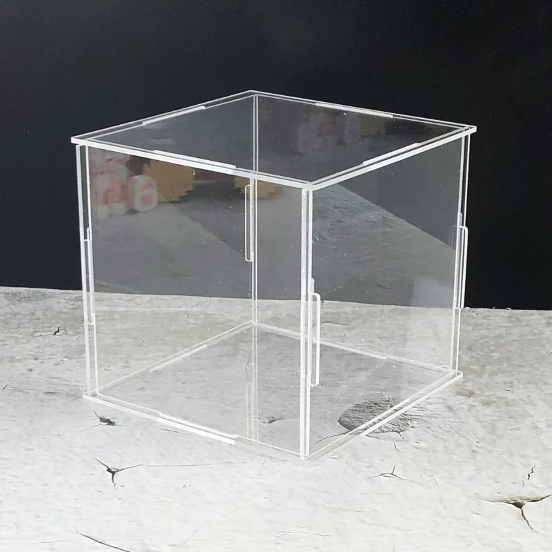 Clear Display Case for Collectibles Assemble Clear Acrylic Box Alternative Glass Case for Display Figures Home Storage Toys