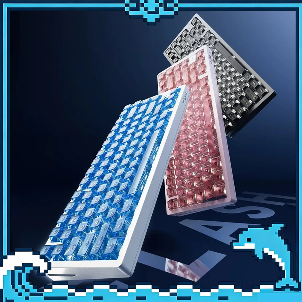 VGN Flash 75 Series Wired Keyboard Trinuclear 5090 Chip E-sports Keyboard 8K Return Rate 0.1ms Ultra-Low Latency For Gifts