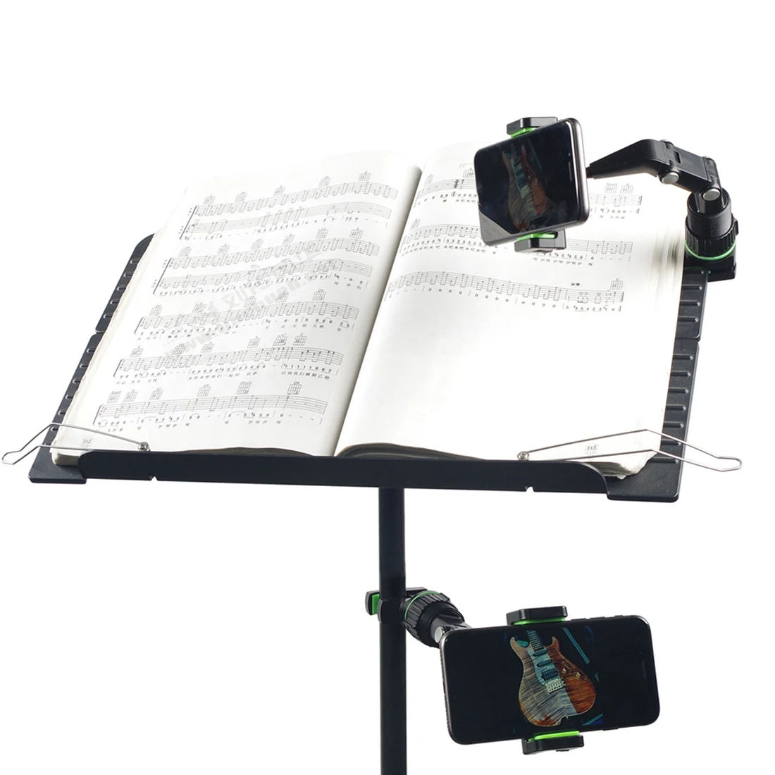 HOTB72A Guitar Phone Holder For Mic Stand, Music Stand Phone Holder - 360° Rotating Microphone Phone Stand