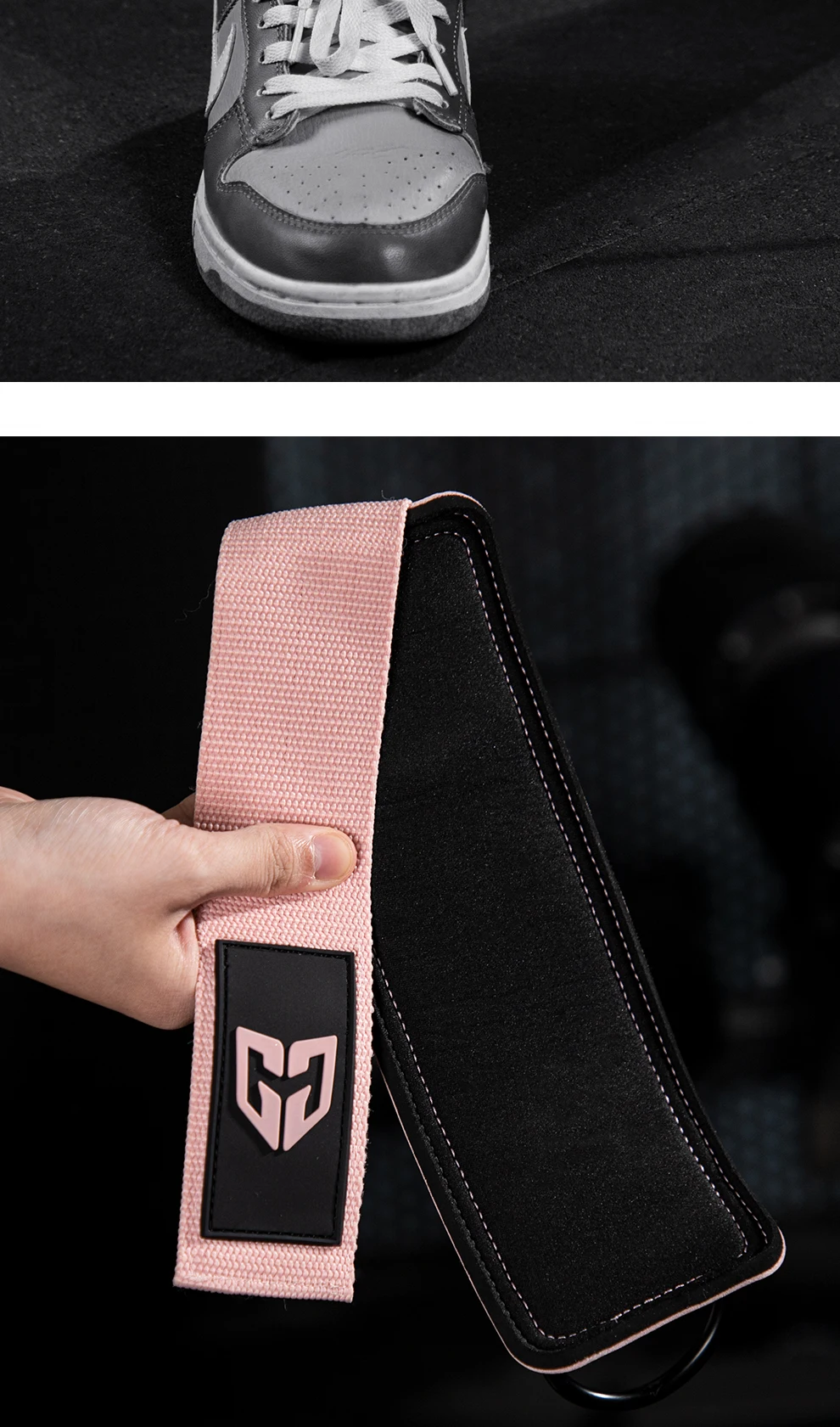 Fitness-Handgelenkband mit verstellbaren D-Ring-Stützmanschetten, Krafttrainings-Schnallenrolle für das Gym, Sportschutz-Sicherheitsgurt – Detail 12