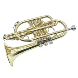 BB Flat B Short Trumpet Small Brass Instrument Professional Performance Level Short Trumpet Western Wind Instrument