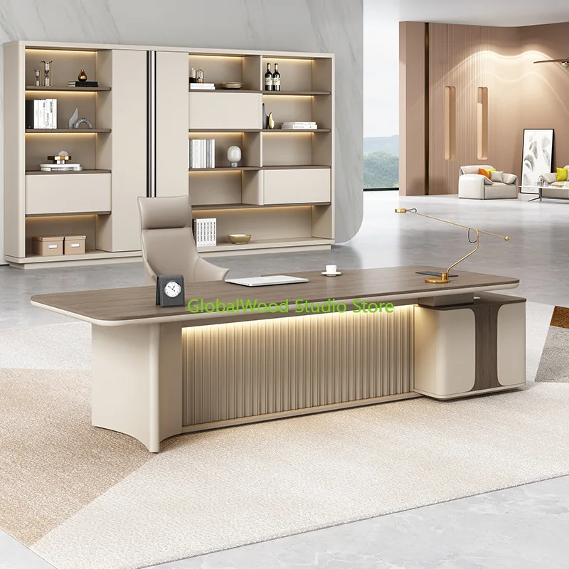 

Office Boss table L Room Desks Desk Height Adjustable Table Corner Desk With Drawers Gamer Cabinets Boss Tables Machine Pliante