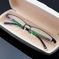 Gafas de media montura con bloqueo de luz azul para mujer y hombre, gafas de lectura multifocales progresivas de negocios, gafas para presbicia