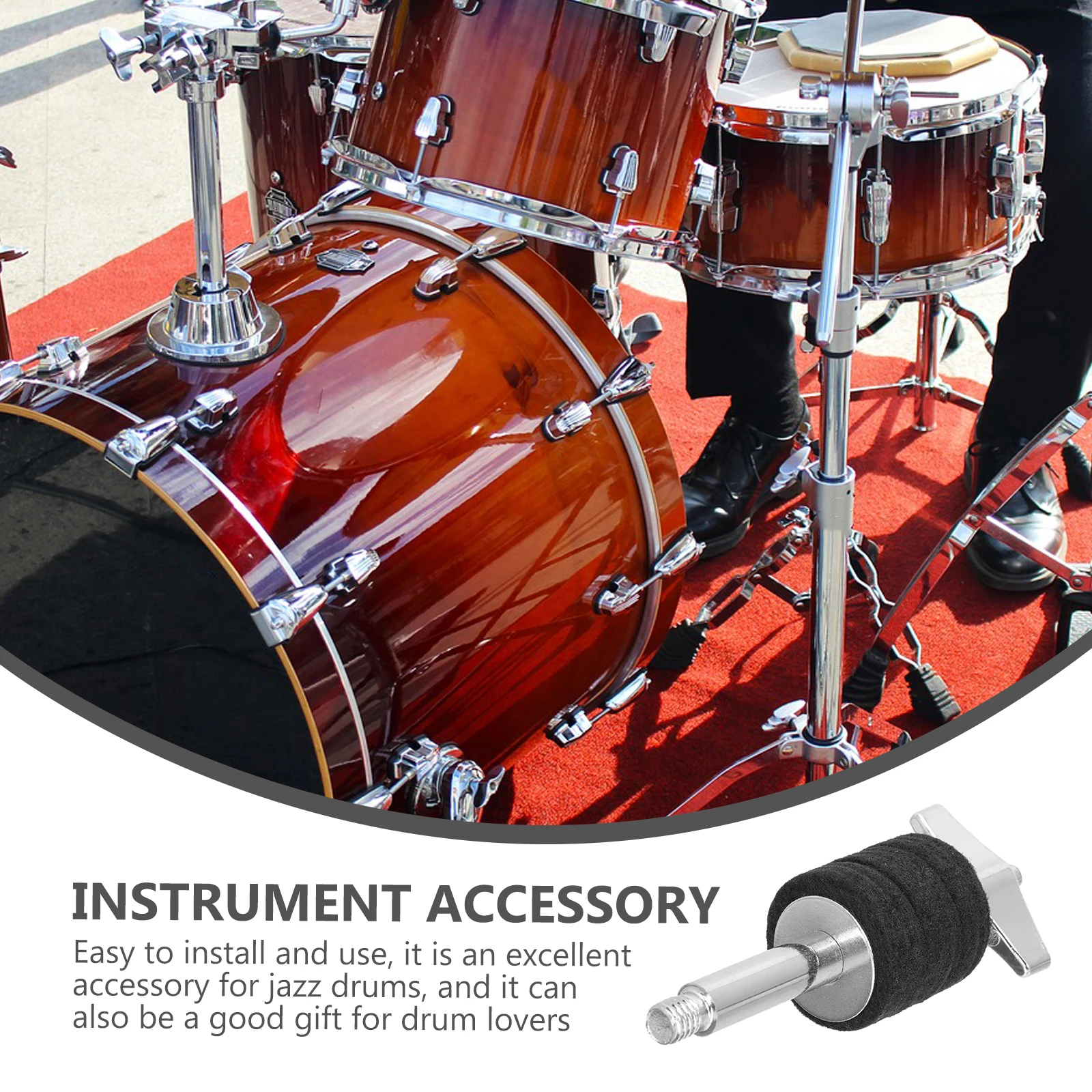 

Cymbal Screw for Drum Set Kit Part Percussion Instrument Accessory Black Hi hat Stacker Music Practice Replacement