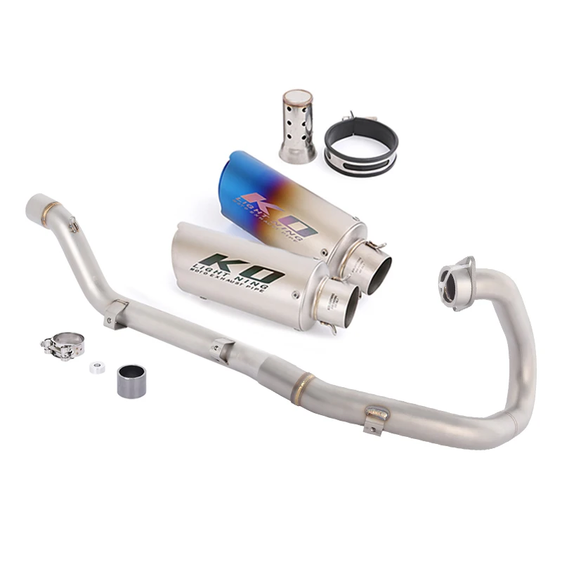 

For SUZUKI DRZ 400S 400SM 400E 2000-2024 Motorcycle Full Exhaust System Header Mid Link Pipe Stainless Steel Escape DB Killer