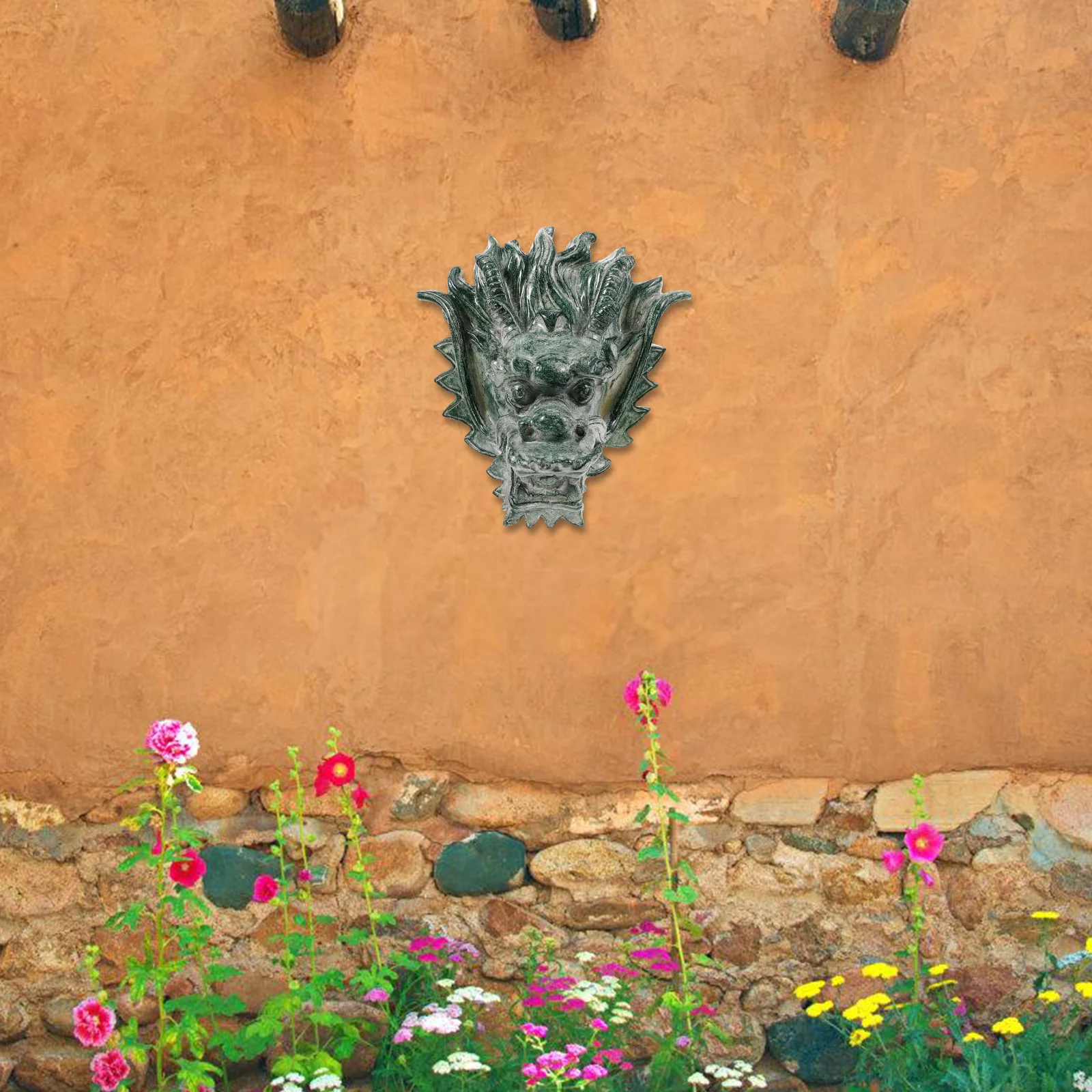 

Fountain Outlet Head Wall Sprinkler Water Fountain Faucet Garden Ornament Feature Outdoor Villa Ornament