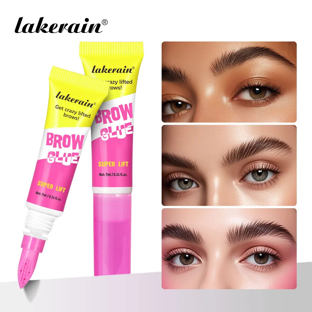 Lakerain Eyebrow Gel โปร่งใสยาวนาน Strong Hold Sweat-Proof จัดแต่งทรงผม Eyebrow Gel พร้อมหวีจัดแต่งทรงผมแต่งหน้าคิ้ว