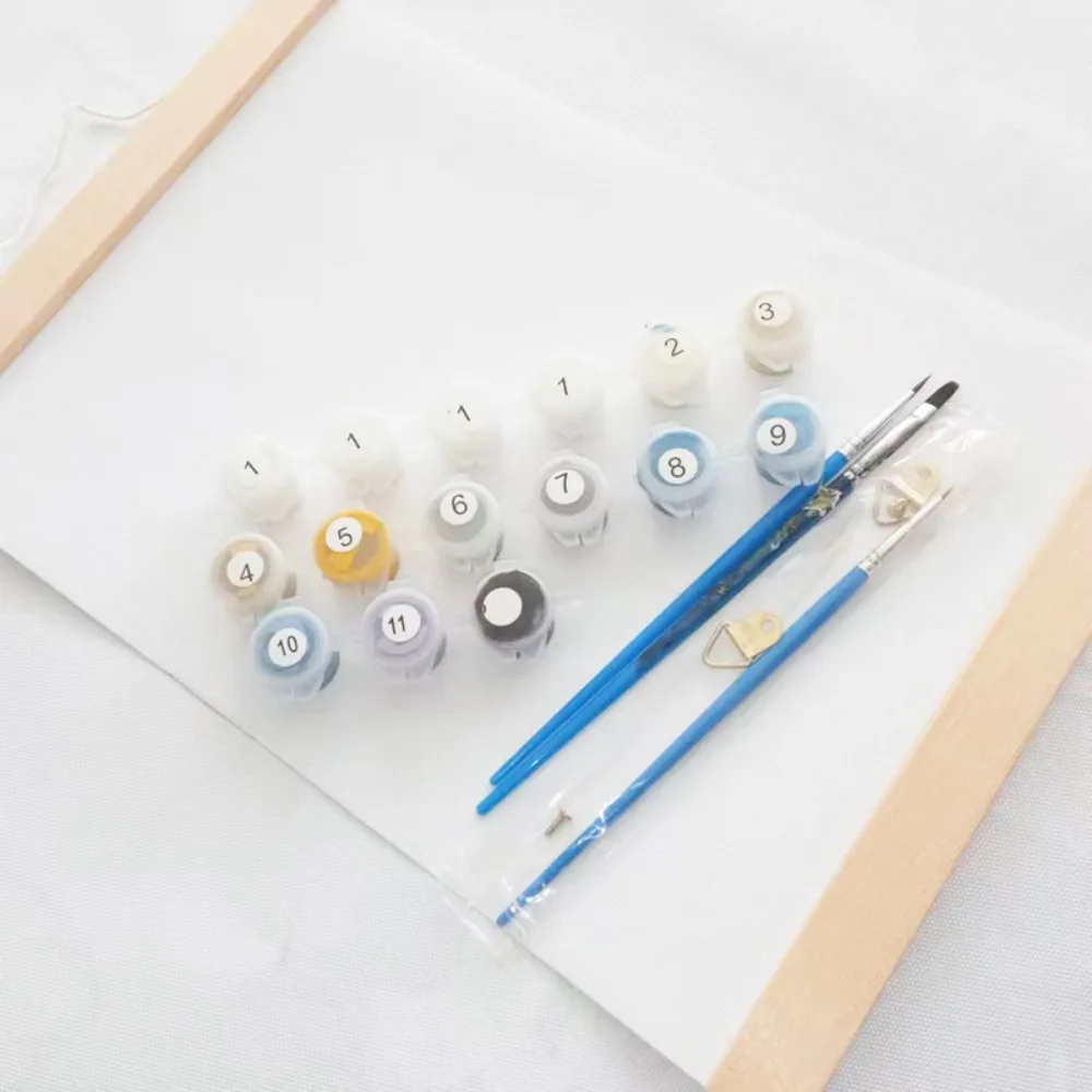 Hand Drawn Blank Oil Canvas with Frame Double-sided Drawing Canvas Drawing Board Rectangle Painting Canvas Board Painter