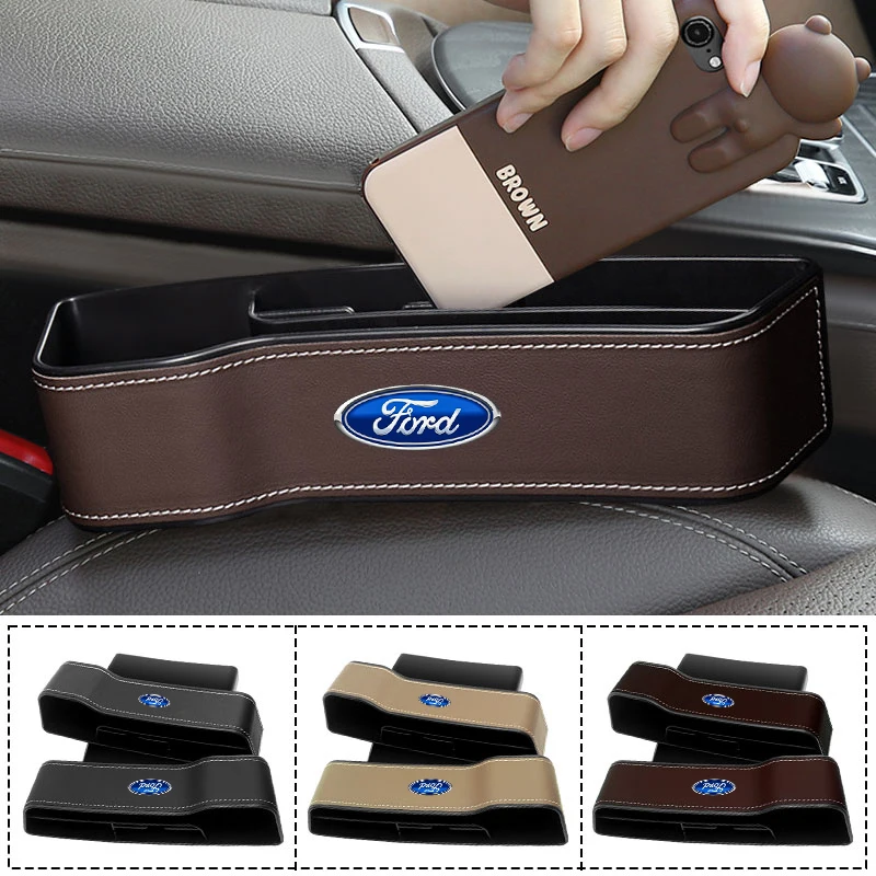 Car Styling Car Seat Organizer Wallet Phone Storage Box Cup Holder for Ford Mustang Mondeo Focus Fiesta Escape Ecosport Ranger