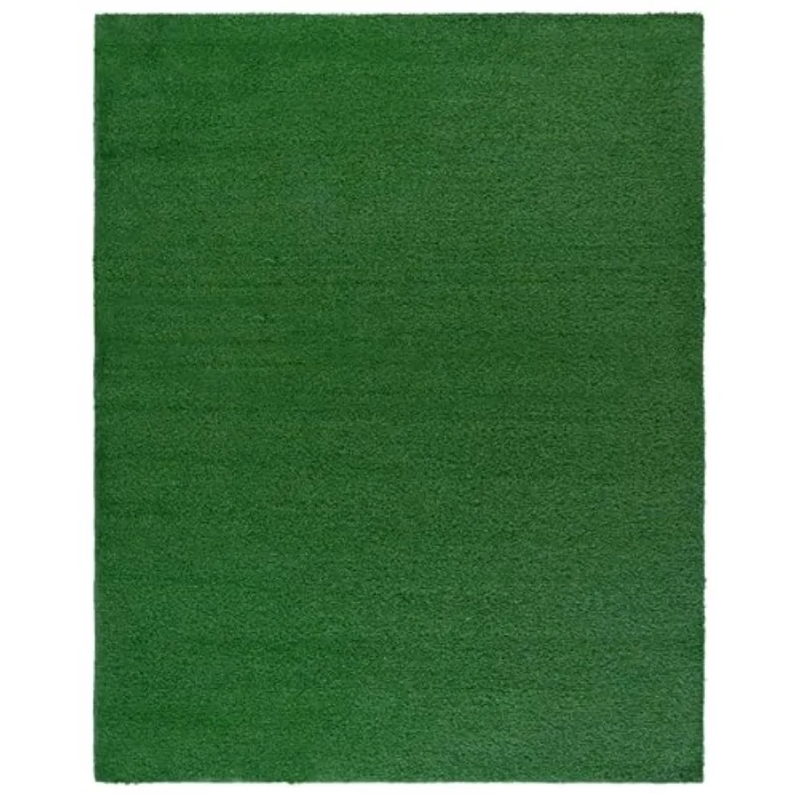 Vista Collection Artificial Grass Area Rug 7'9 x 10', Green Light Green, Handmade Faux Turf, Ideal for Patio, Balcony, Deck, Pl