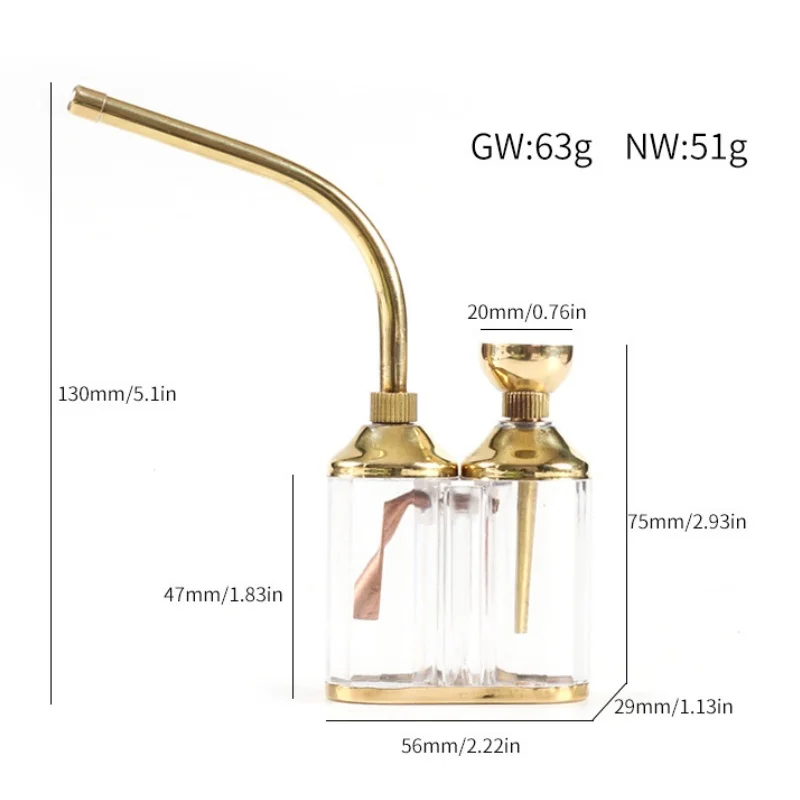 Doppio sigaretta tabacco fumatori pipa filtro acqua mini shisha narghilè tubo dell'acqua bottiglia d'acqua filtro fumatori tabacco pipa