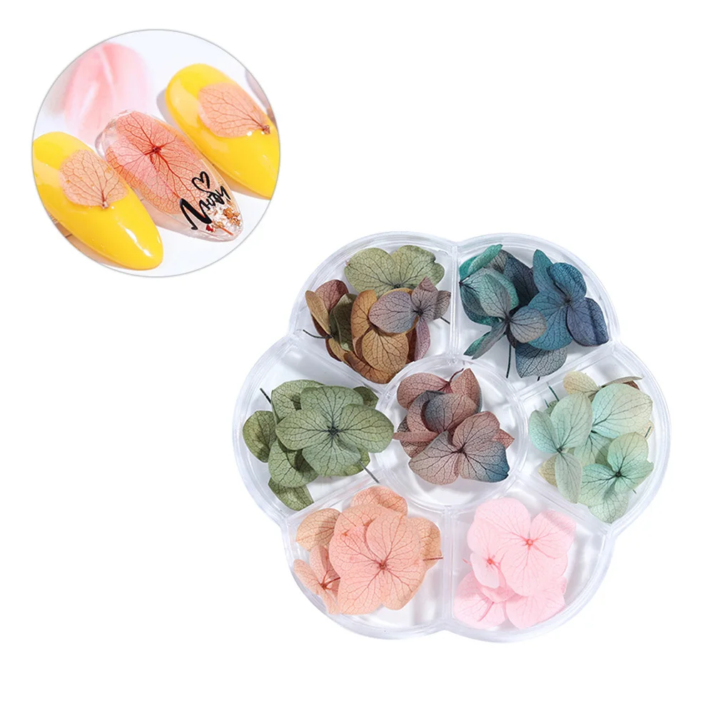

50Pcs Nail Art Dried Flowers Gradient Maple Leaf Decoration Natural Preserved Nails Uv Gel Acrylic Supplies Flower Nail Art