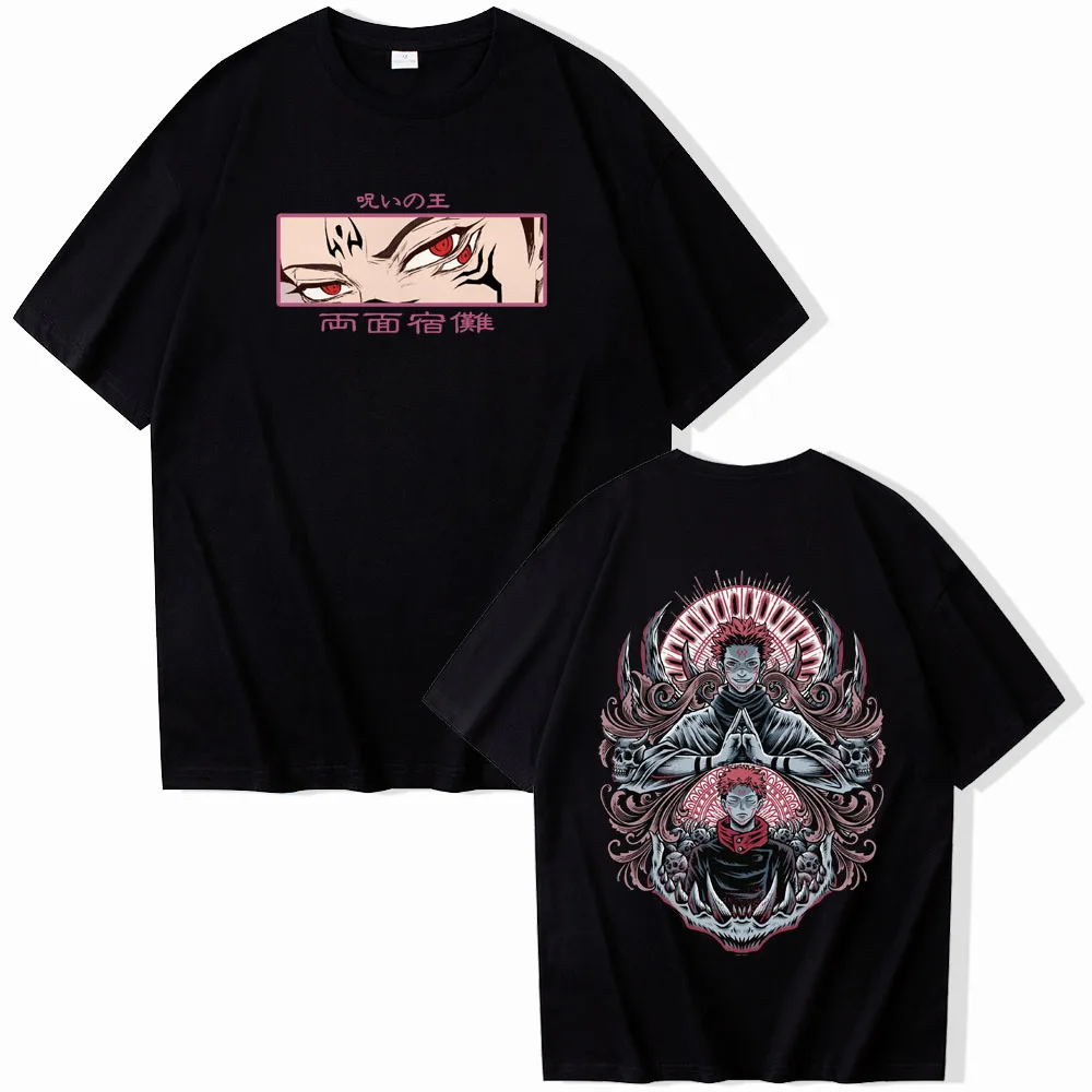 Anime Jujutsu Kaisen Ryomen Sukuna T-Shirts Unisex Harajuku O-Neck Short Sleeve Shirts Commemorative Shirt