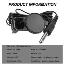Audio Jack Clip On Pickup/2.5 M Sound Pickup Transducer /Compatibility Acoustic Guitar\Violin\Banjo\Ukulele Instruments 3
