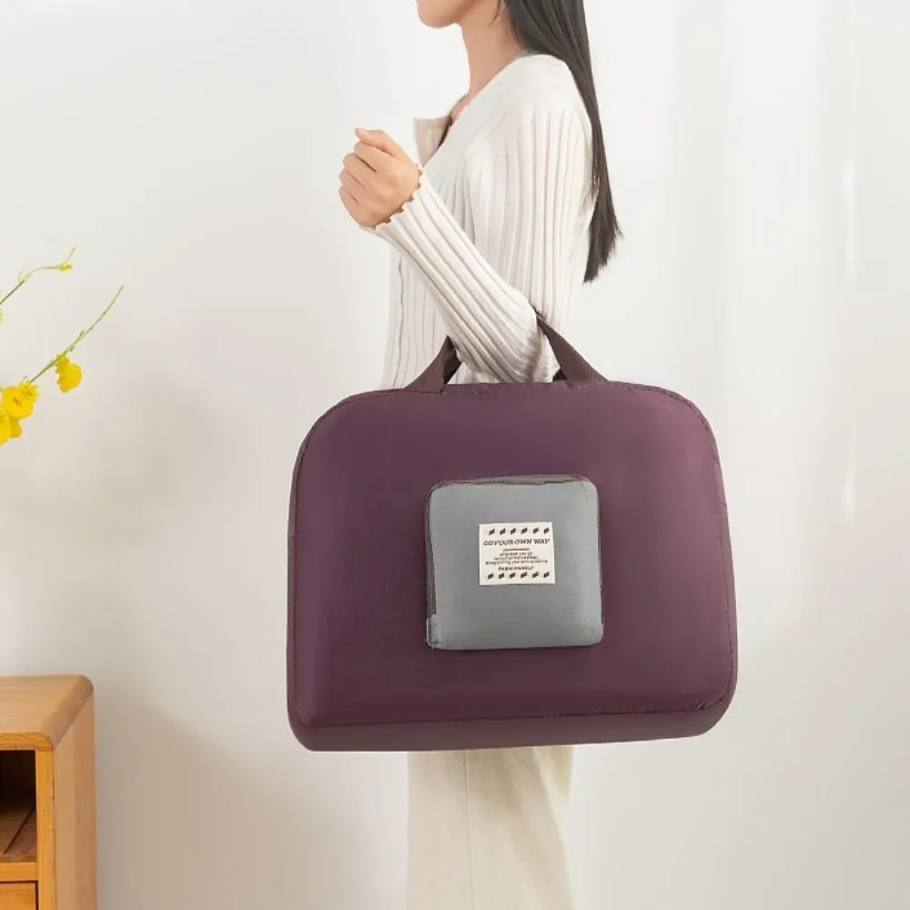 حقيبة تخزين للسفر خفيفة الوزن وقابلة للطي أكسفورد متعددة الوظائف حقيبة أمتعة للسفر حقيبة يد ذات سعة كبيرة حقيبة سفر من القماش الخشن للرجال