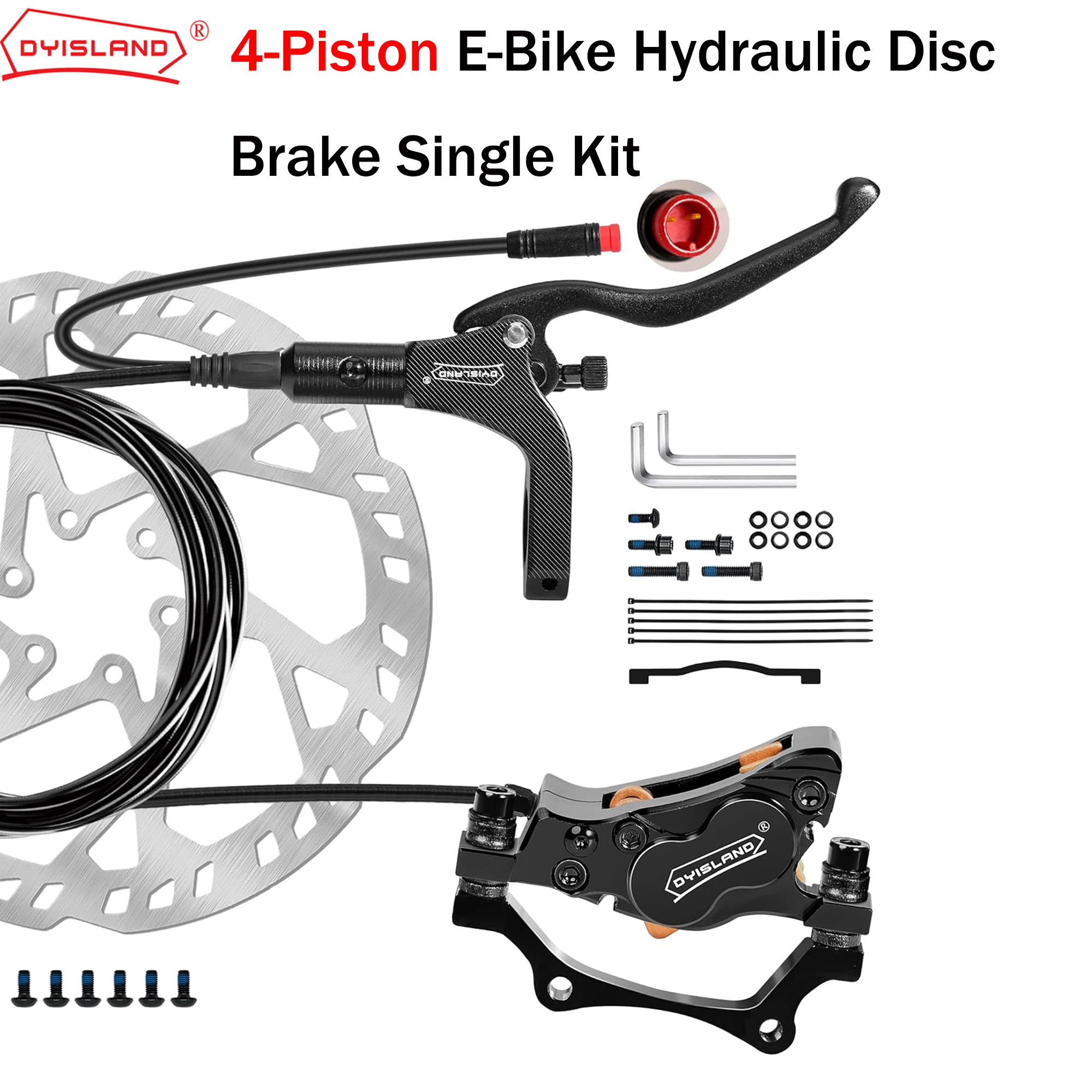 dyisland-4piston-e-bike-hydraulic-disc-brake-right-rear-single-set-or-left-front-single-set-with-180mm-23mm-rotor