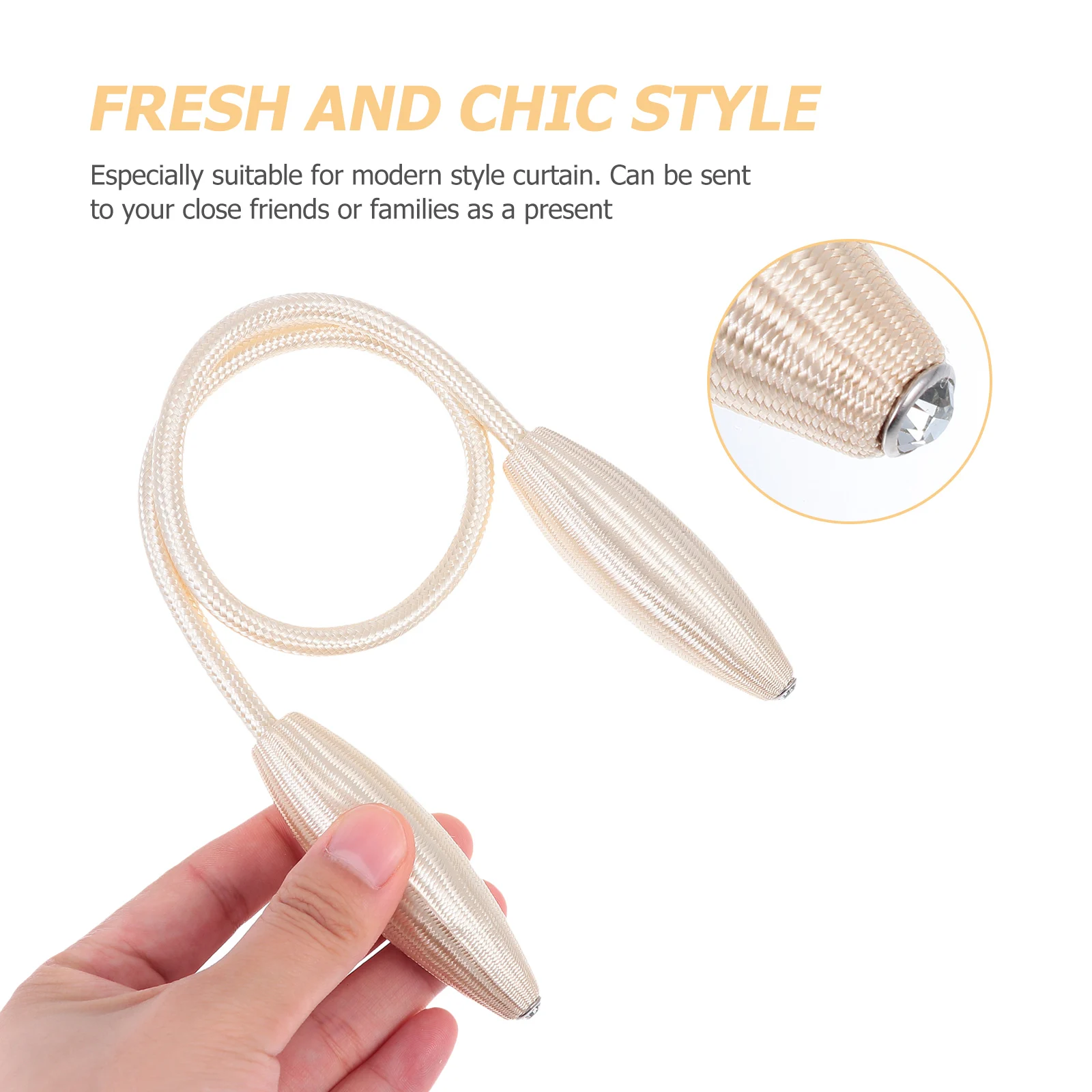 

2Pcs Decorative Curtain Tieback High Quality Material Modern Chic Curtain Strap for Living Room Kitchen Shop Home Window
