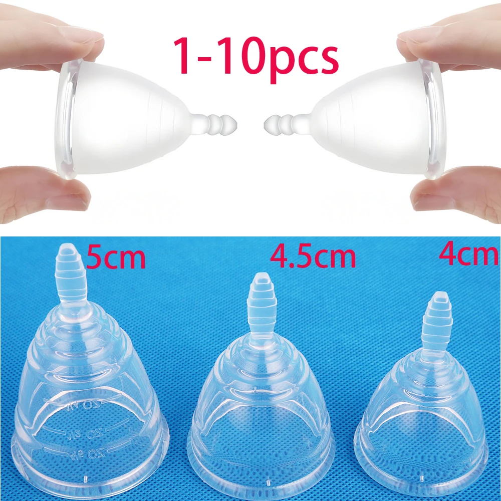 

1-10pcs Feminine Hygiene Menstrual Period Cup Medical Silicone Menstrual Cup Woman Lady Cup Coletor Menstrual