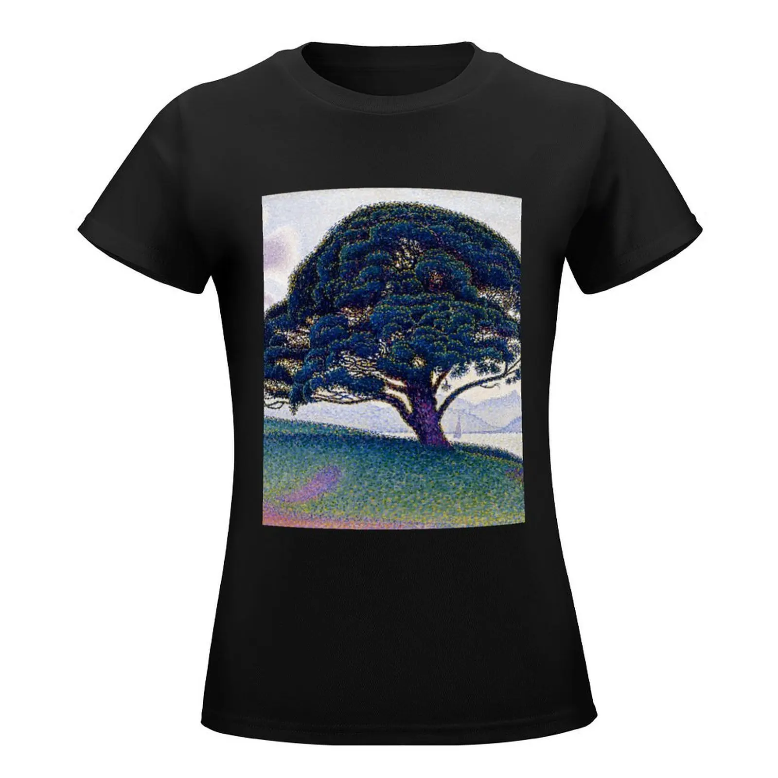 The Bonaventure Pine by Paul Signac T-Shirt korean fashion tees shirts graphic tees graphics white t shirts for Women