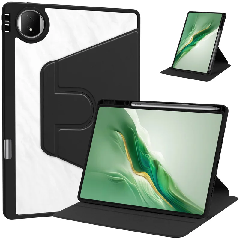 360° Rotation Case for Honor MagicPad 2 Case with Pencil Holder Acrylic Back for Honor MagicPad2 Cover Horizontal/Vertical Stand