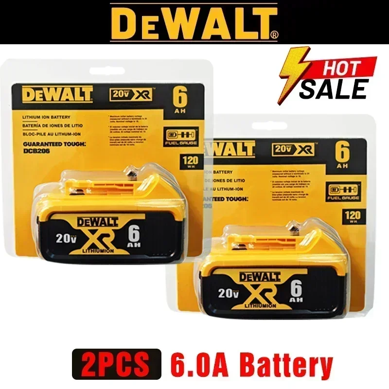 

100% Original DeWalt 20V 2.0Ah-6.0Ah MAX Battery Power Tool Replacement For DCB184 DCB181 DCB182 DCB200 20v Battery