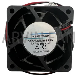 ACP06025S12M 6cm 60mm Fan 60x60x25mm DC5V 12V 24V USB 2 Wires Suitable For Power Supply Charger Inverter Cooling Fan