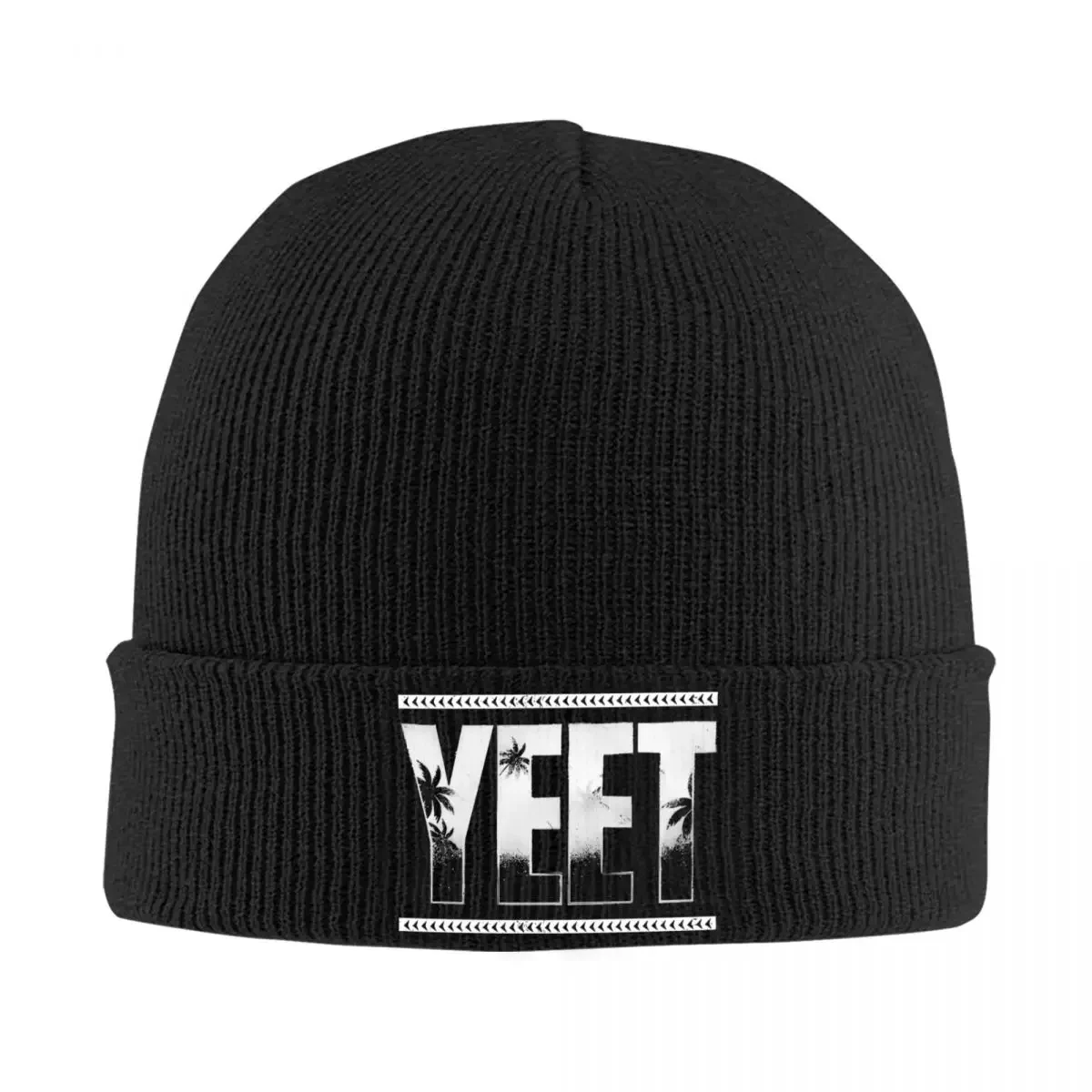 Black And Whtie Yeet Knit Hat Beanies Winter Hat Warm Acrylic Hip-hop Jey Uso Yeet Caps for Men Women Gift