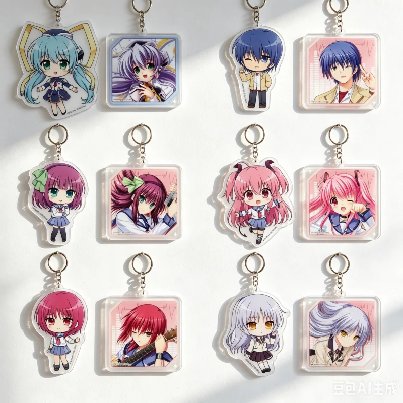 Anime Planetarian Angel Beats! 6cm Hideki Hinata Acrylic Pendant Keychains bag decorations Accessories Goods Collection