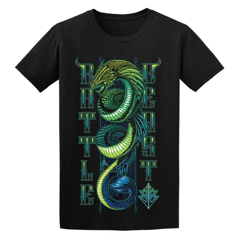 Y2k Battle Beast Finnish Heavy Metal Band Dark Gothic Rock American Loose-fit Men's T-shirt