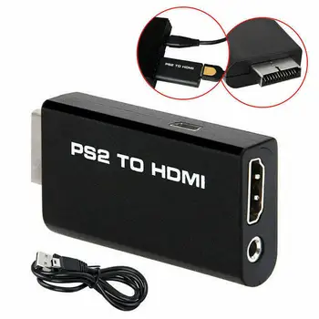 PS2 HDMI 호환 오디오 비디오 컨버터 어댑터, AV 호환, 소니 플레이스테이션 2 플러그 앤 플레이 부품 케이블