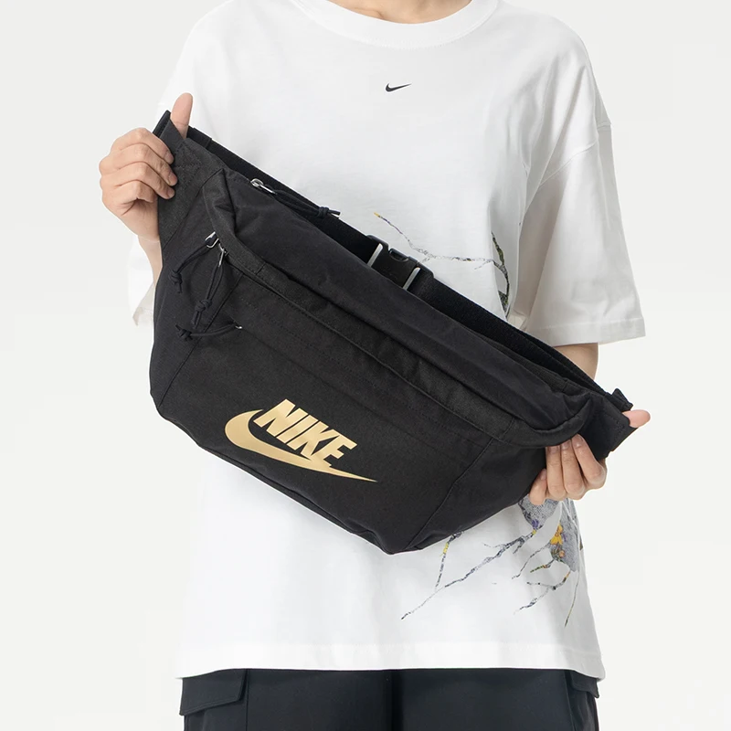 nike-men's-and-women's-bags-large-capacity-sports-cycling-shoulder-bag-fashionable-and-trendy-waist-bag-student-simple-shoulder-bag-ba5751-011