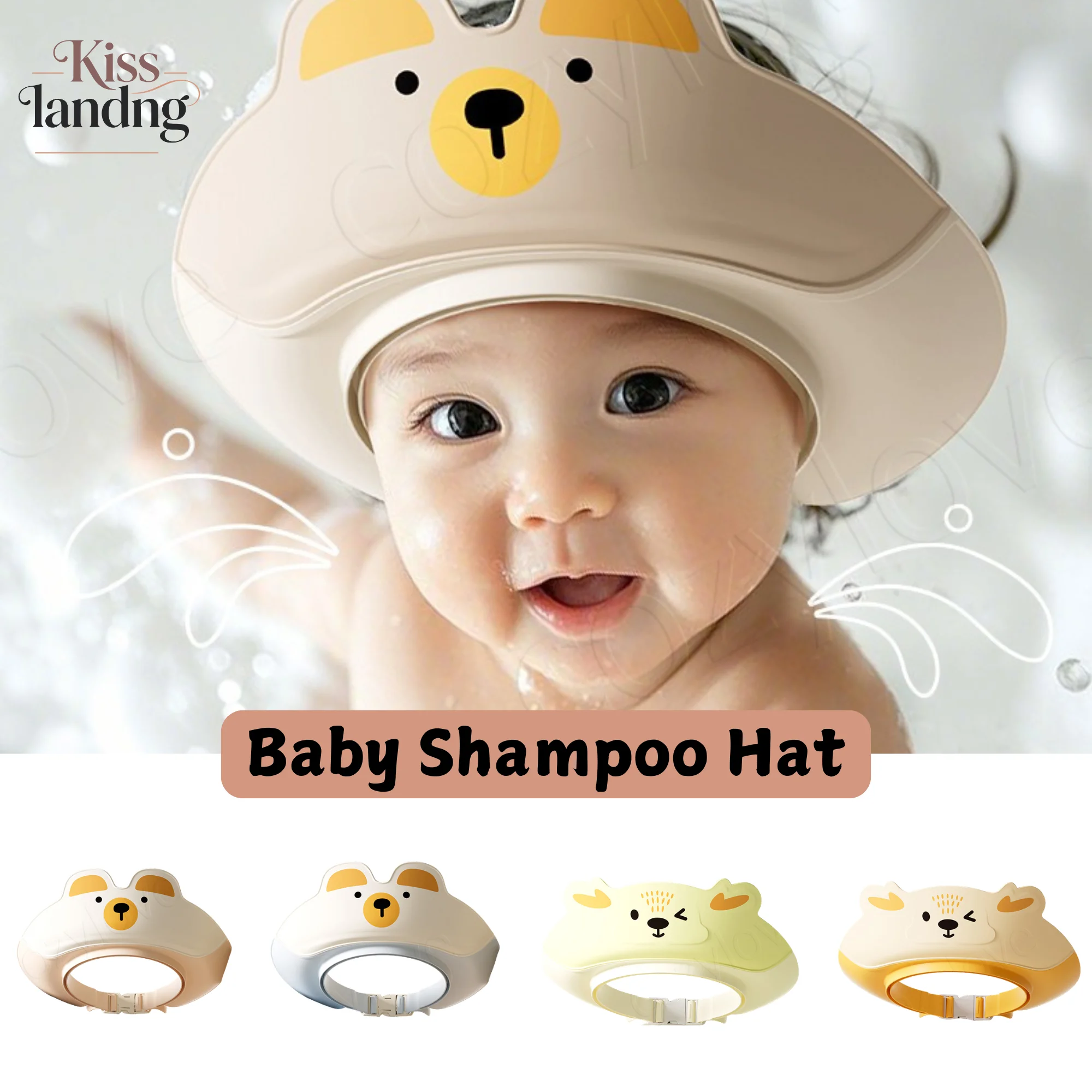 

BPA-Free Baby Shampoo Visor | Adjustable Water Shield Hat for Toddler Bath Time